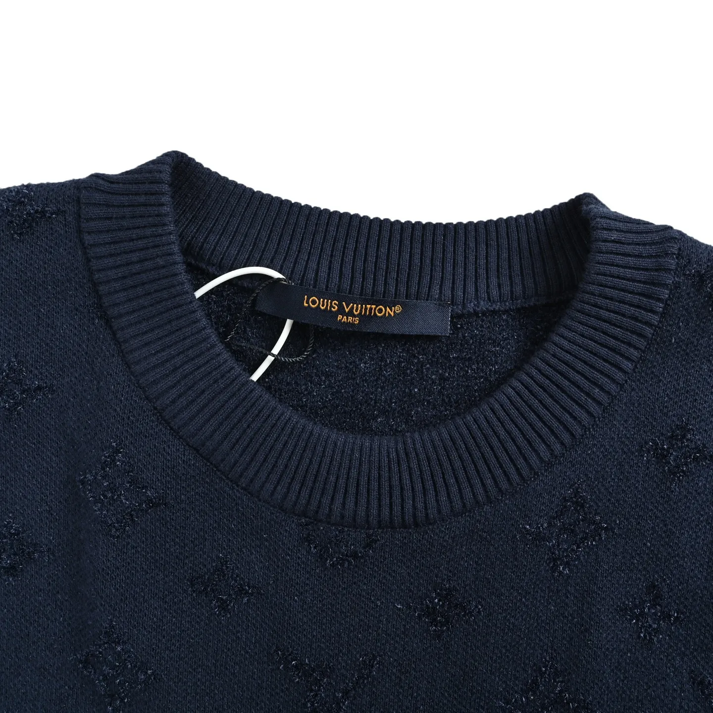 Louis Vuitton/Louis Vuitton 25ss dark pattern old flower jacquard knitted short sleeves